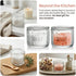 2 Pack 3.75" 3.15" Nicunom Clear Glass Salt Cellar with Lid, Salt Storage Container Salt Box, Retro Style, Kitchen