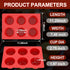 Jumbo Muffin Pan Silicone, European LFGB Cupcake Pan 6 Cups, Non-Stick Deep Cupcake Baking Pan, Silicone Large Muffin Molds, Muffin Tins BPA Free, Set of 2 Red by Aokinle