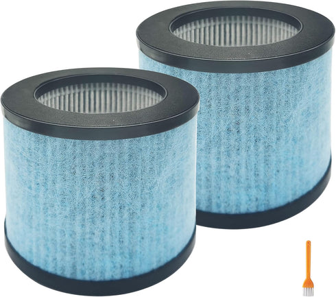 Compatible with TOPPIN TPAP002 HEPA Comfy Air C1, Part # TPFF002, 4in1 H13 High-Efficiency Filters, 2 Packs
