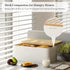 AUGOHCMIL Countertop Bread Box for Kitchen - Metal Bread Storage with Bamboo Cutting Board Lid & Bread Knife, Corner