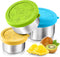 Everusely Stainless Steel Snack Containers for Kids, Lunch Containers with Lids, Metal Lunch Box, Stainless Steel