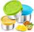 Everusely Stainless Steel Snack Containers for Kids, Lunch Containers with Lids, Metal Lunch Box, Stainless Steel