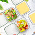 4 Pack Sliced Cheese Container for Fridge, Airtight Plastic Storage Box with Lids, Butter Block Cheese Slicer Holder