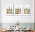 3 Pcs Woodland Animal Nursery Canvas Wall Art Cute Wild Animals Poster Print Fox Bear Deer Painting Picture for Kids