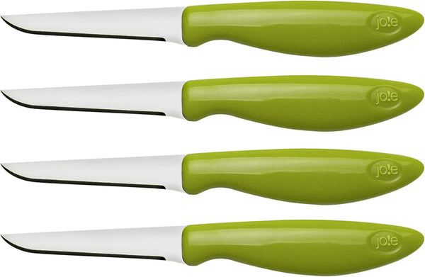 Joie 26028 Stainless Steel Flexible Paring/Garnishing Knives Set of 4, Colors Vary