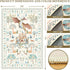 5x7ft nesrt Washable Area Rugs for Living Room Beige, Soft Dragon Animal Print Bedroom Rugs Non Slip, Botanical Forest