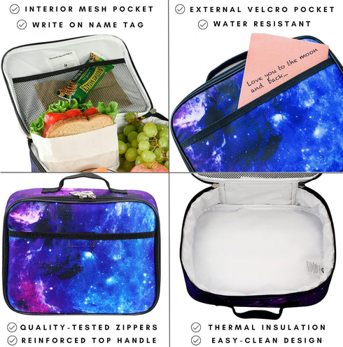 Fenrici Lunch Box for Boys, Kids Insulated Lunch Bag, Spacious, BPA Free, Food Safe, Shark, Camo