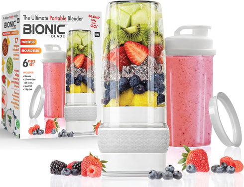Bionic Blade Personal Blender 26.5 oz, Cordless, Air Tight, Rechargeable 18,000 RPM Portable Blender for Shakes