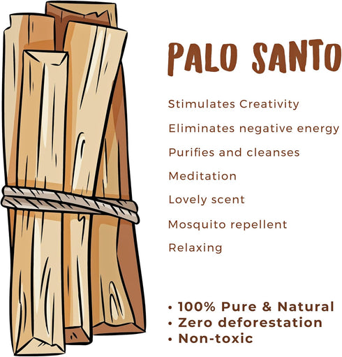 EarthWise Aromatics Palo Santo, 20 Sticks, 100% Natural, High Resin Content, Sustainably Harvested