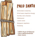 EarthWise Aromatics Palo Santo, 20 Sticks, 100% Natural, High Resin Content, Sustainably Harvested