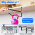 Poerlve Cabinet,6PCS Tumbler Lid Organizer Inside Coffee Mug Holder, Space Saving Cup Rack for Kitchen Storage