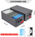 Upgrades DVD Storage Box, Stackable DVD Organizer with Lid, 2 Pack DVD Holder, Holds 50 DVDs, Grey