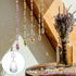 10 Pack 38mm 14mm PATIKIL Clear Crystal Teardrop, Chandelier Prisms Parts Hanging Bead with Octagonal Bead