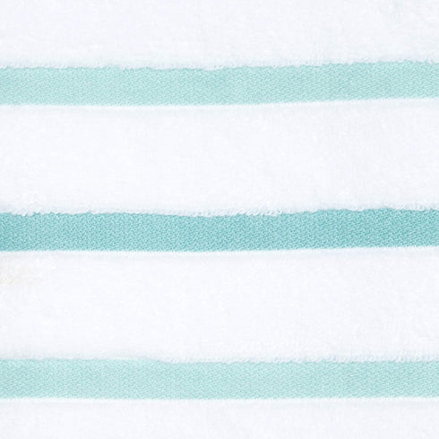 Comfort Spaces 8 Piece Cotton Bath Towel Set, Striped Ultra Soft, Quick Dry, Multi-Sizes, Zero Twist Aqua