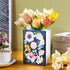 Uiifan Book Shaped Small Flower Vase Decorative Ceramic Vases Cute Home Decor for Bookshelf Dining Table Desk Office