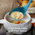 Zulay Kitchen Soup Ladle - Ergonomic, Heat-Resistant for Serving Soup, Chili, Gravy & More - Sky Blue