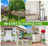 2 Tier Round Tall Metal Plant Stand indoor outdoor, Rustproof Round Planter Display Storage Rack, Heavy Duty Potted