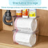 2 Pack 13/30/33 Vtopmart Trash Bag Holder, Stackable Garbage Bag Dispenser for Gallon Bags, Clear Organizer Bins