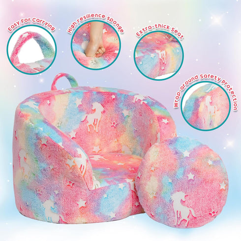 ALIMORDEN Snug-Arch Toddler Couch, Comfy Foam Baby Chair, Ergonomic Toddler Chair with a Snug Embrace Design for Boys
