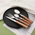 Steak Knives Set of 8 - Wooden Handled Serrated Knives, Uniturcky Stainless Steel Dinner Knives with Mirror Finish