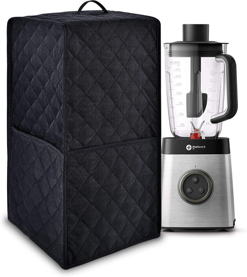 Kitchen Blender Dust Cover, Compatible with Ninja Foodi Blender, Cover with Accessory Pocket (Black)