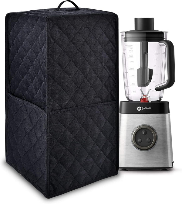 Kitchen Blender Dust Cover, Compatible with Ninja Foodi Blender, Cover with Accessory Pocket (Black)