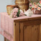 yuboo Pink Table Runner 48 Inches Long, Boho Dusty Rose Table Runner