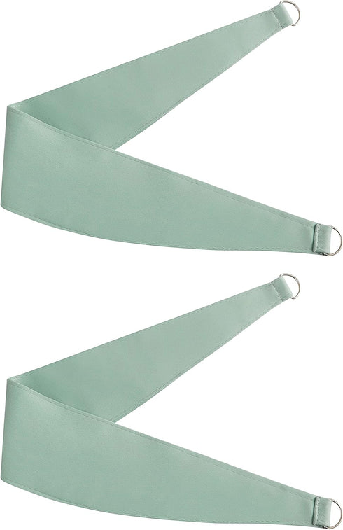 80% 84 inch Grommet 37"Wx84"Lx2 Bujasso Aqua Blackout Curtains with Sheer Overlay Mix and Match Double Layer Thermal