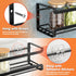 2 Pack, Bunoxea Spice Rack wall mounted Space-Saving Spice Organizer for Spice Jars and Seasonings,Screw or Adhesive