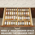 3" 4 12" 23" SpaceAid Bamboo Spice Drawer Organizer, (Need Deep Drawer) Expandable Tier Spices Rack for Cabinet