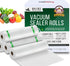 Vacuum Sealer Bags for Food Saver, 4 Pack 11" x 25'ft Commercial Grade Rolls, Microwave & Freezer Safe, Meal Prep