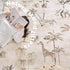 jinchan 5ft 5' Round Rug Beige Jungle Animals Print, Machine Washable Circle Modern Soft Non-Slip Forest Plant Throw