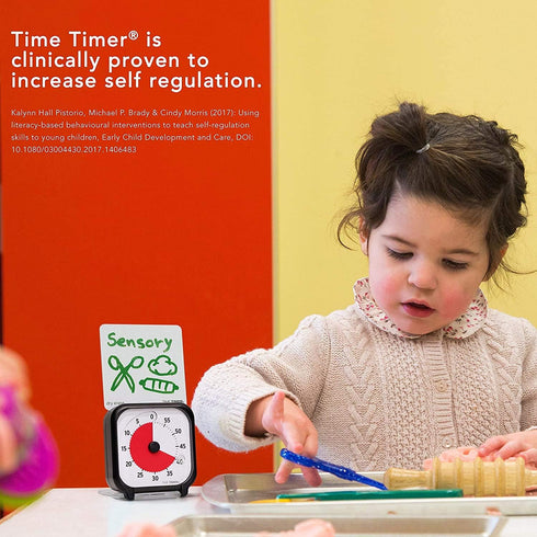 Time Timer 3 inch Visual Timer — 60 Minute Kids Desk Countdown Clock with Dry Erase Activity Card, for Classroom and