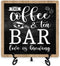 Farmhouse Coffee Bar Decor - Wooden Plaque Sign, Accessories & Must-Haves for