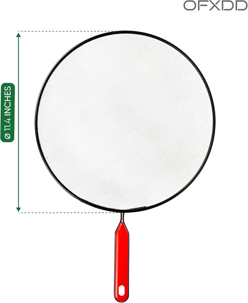Large Screen Grease Splash Protector for Frying Pan, 11.4" Nonstick Cover Protector