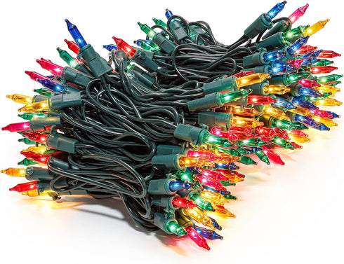 Hopolon 2 Pack 13ft 50 Clear Mini Xmas String Lights, Green Wire Cord for Indoor/Outdoor Christmas Decoration