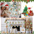 24Pcs Christmas Wooden Book Ornaments Book Lovers Gifts Xmas Tree Reading Ornament Bookshelf Hanging Wood Signs Crafts