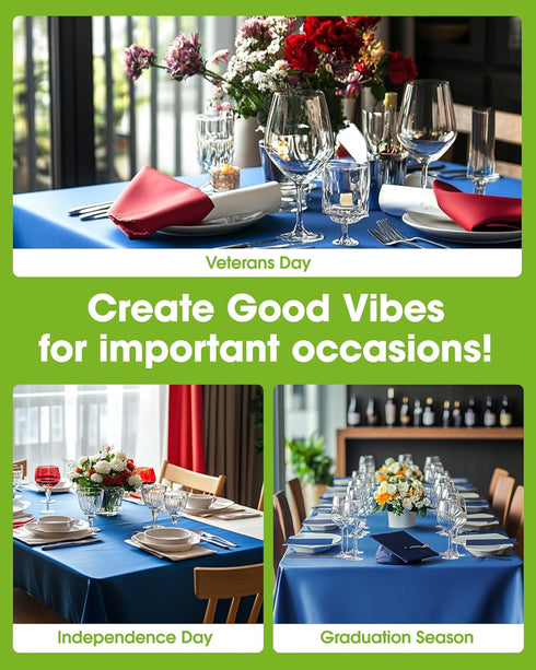 20 Pack, 54 108 Inch 2025, Pureegg Plastic Table Cloth Disposable x Table Cloths, Graduation Decorations Class