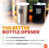 Pop-the-Top Beer Bottle Opener (Black) - Automatic Cap Remover, Push Down Bar Tool, Fun Gadget
