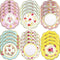 Fancy Land Floral Paper Plates - 7.28 Inches Vintage Small Party Plate, 24 Count for Celebrations