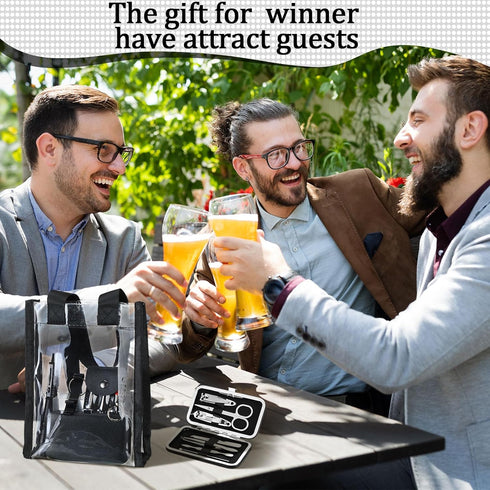 5 Sets Set Teenyyou Baby Shower Prizes for Winners Men Small Bottle Opener, Mini Screwdriver Keychain, Flashlight Pen