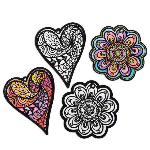S&S Worldwide-PS1417 Velvet Art Everyday Ornaments, Pack of 24