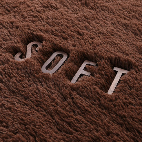 Hutha 6x9 Large Area Rugs for Living Room, Super Soft Fluffy Modern Bedroom Rug, Brown Coffee Indoor Shag Fuzzy Carpets