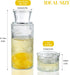 Set 28.5 OZ 6.5 OZ kanpura Bedside Water Carafe and Glass Mouthwash Dispenser for Bathroom Glass Pitcher & Cup Vintage