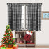 Buffalo Check Curtains, Blackout Buffalo Plaid Curtains for Living Room, 36x36inch, 2 Pack (Black White)
