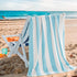 Touchat 4 Pack Cabana Stripe Beach Towels, 30 by 60 Inches Oversized Microfiber Towels Set for Pool, Kids and Adult,