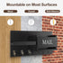 Mail Organizer for Wall Mount, Key Holder with Shelf, Letter Holder and Hooks for Hallway Decor - Rustic Wood