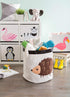 Collapsible Storage Bin Basket for Bedroom, Nursery, Playroom, 17x18" Diameter - Hedgehog