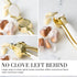 White & Gold Kitchen Tools and Gadgets - Luxe 8PC Cooking Utensils Set with Anti-Slip Handles, Gold Kitchen Accessories