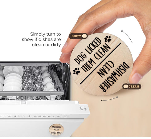 Funny Kitchen Gadgets Clean and Dirty Sign for Dishwasher, Apartment Essentials, Clean Dirty Magnet for Home
